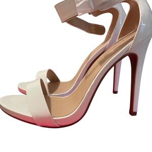 Elegant White High Heel Sandals